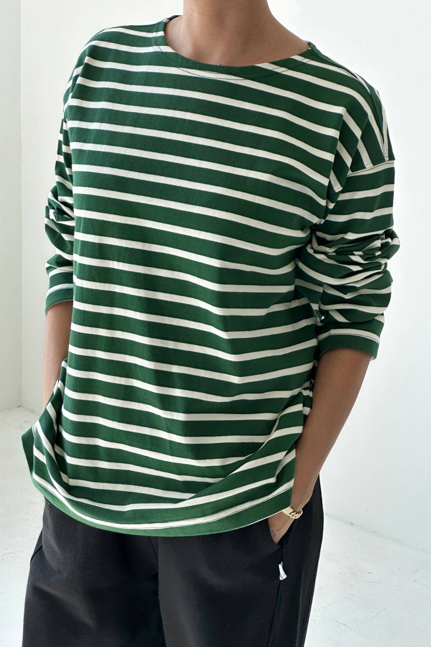 Marseille Top Blue Stripe On Cream