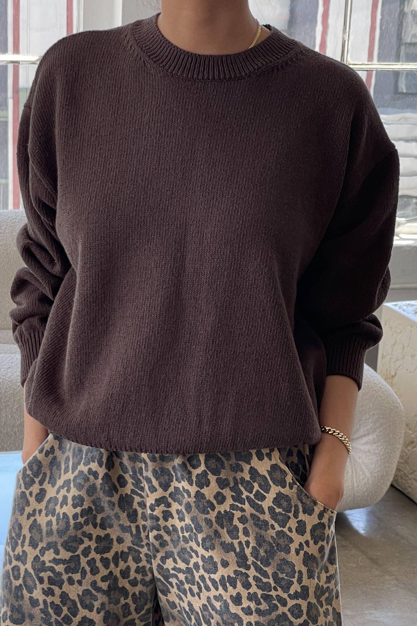 Milo Cotton Sweater in Red