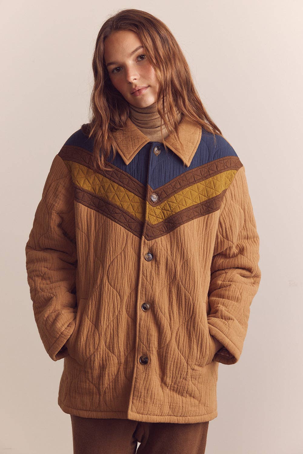 Cotton Bomber Jacket: Coco / Colorblock
