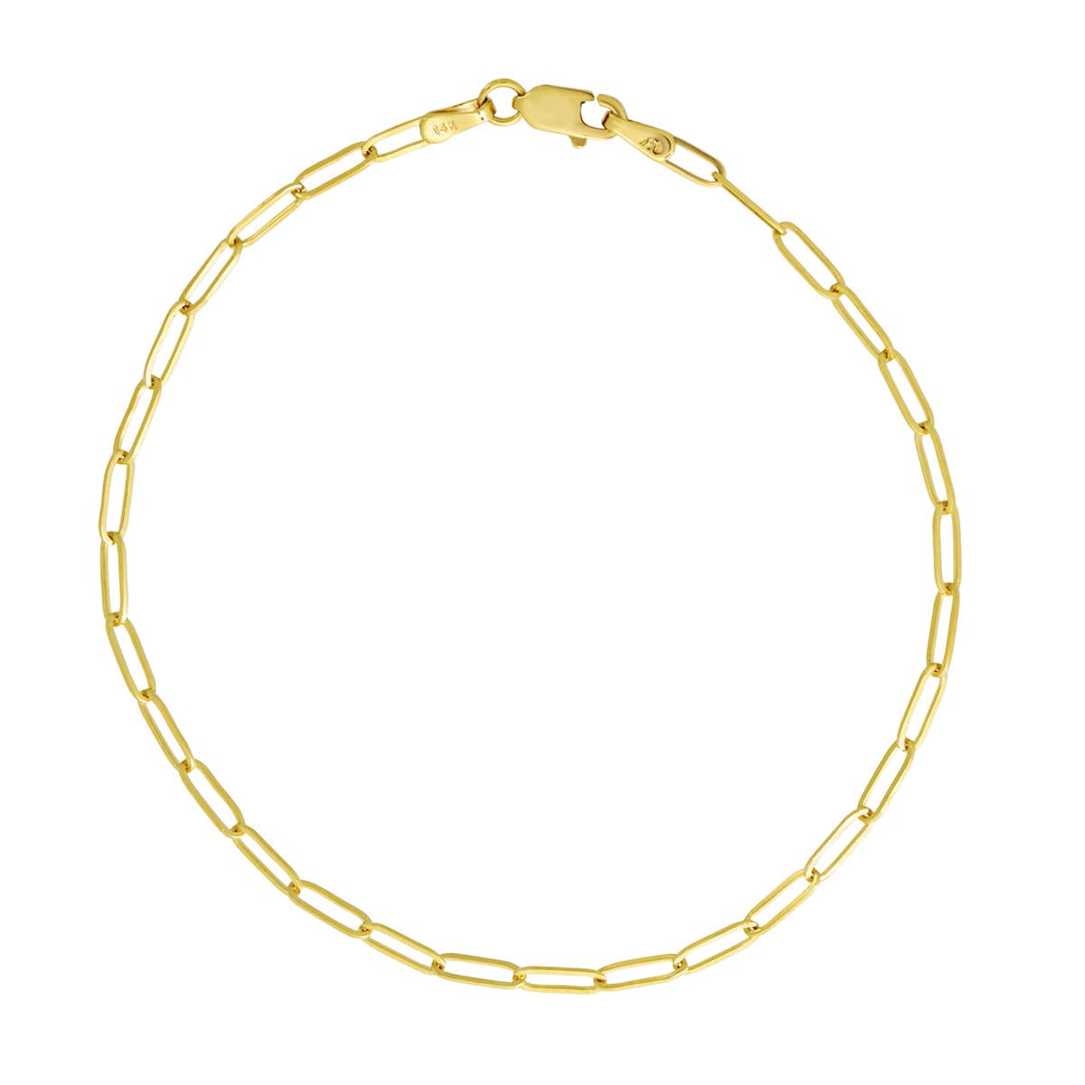 14k Solid Gold Paperclip Bracelet – ayoon