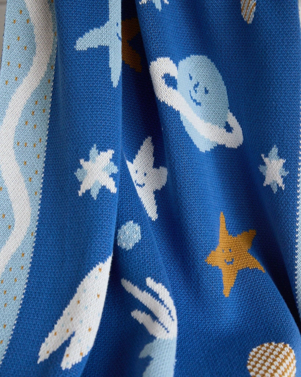 Night Sky - Knit Baby & Kid's Blanket - Cotton - Made in USA: Deep Space in Organic Cotton