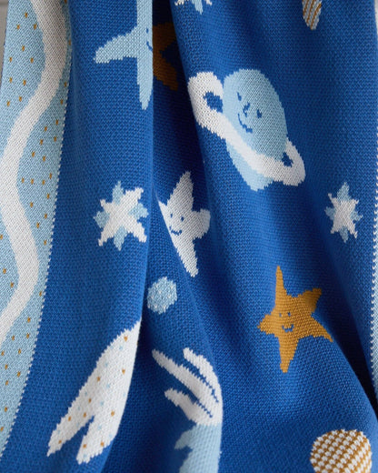 Night Sky - Knit Baby & Kid's Blanket - Cotton - Made in USA: Deep Space in Organic Cotton