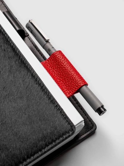Magnetic Bookmark | Pen Holder | Leather: Bordeaux