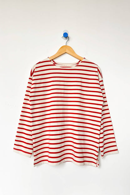 Marseille Top Blue Stripe On Cream