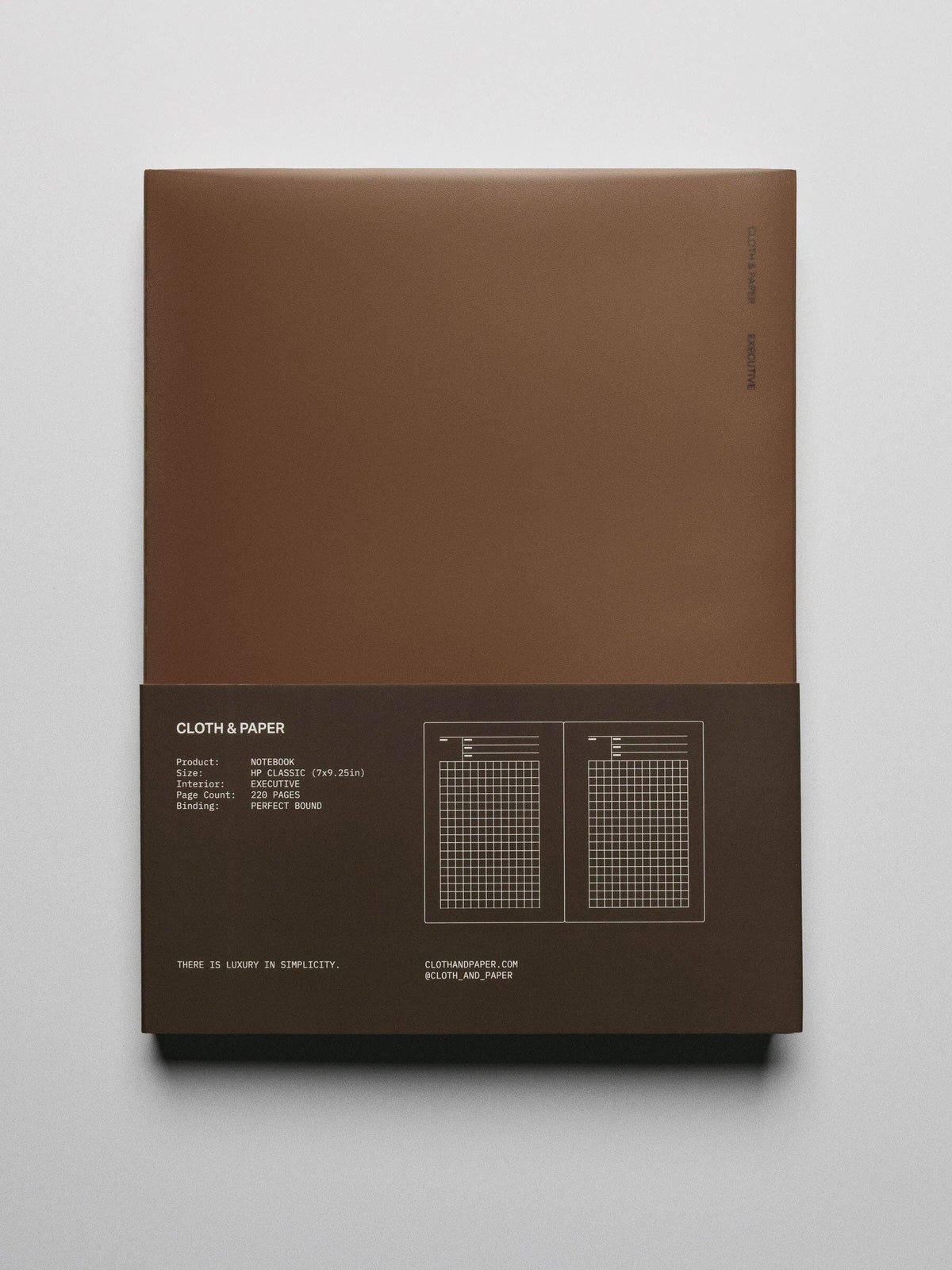 Perfect Bound Notebook | HP Classic: Executive | Cafe Noir