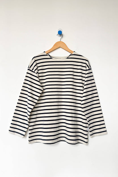 Marseille Top Blue Stripe On Cream