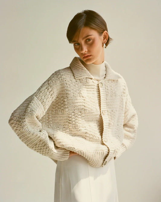 Prietema Jacket: Oat Milk / One Size