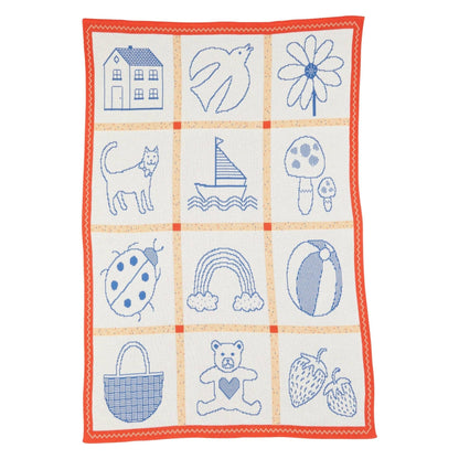 Baby's Things - Knit Baby Blanket - Cotton - USA Made : Blue Ink in Organic Cotton