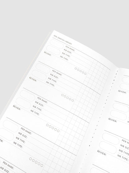 Travel Notebook | A5 Slim: Pen Swatch | Merlot