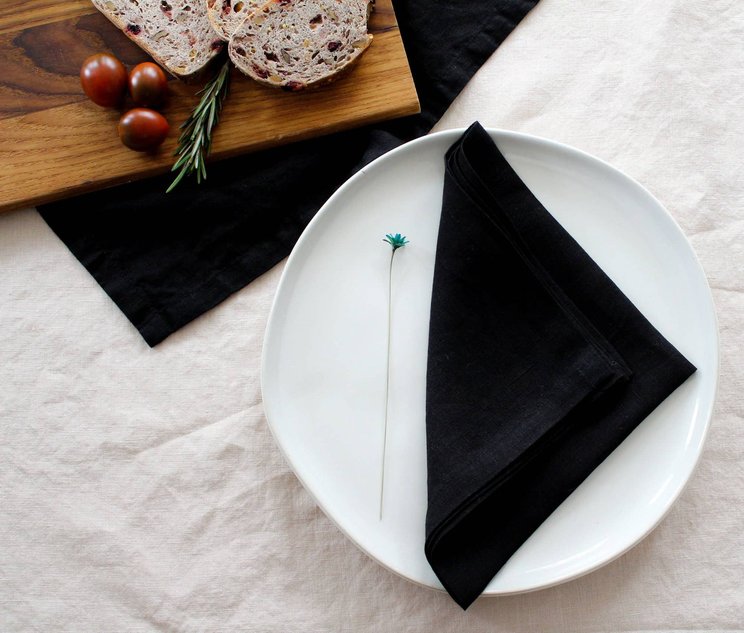 Black Linen Napkins