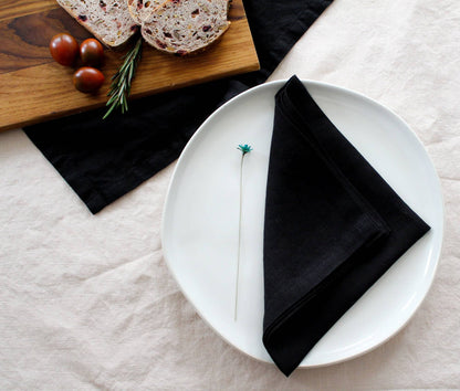 Black Linen Napkins