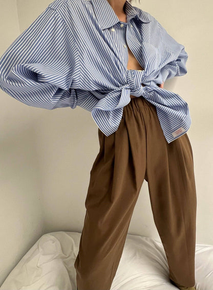 Lena Silk Canvas Pant: Black / S / 26"