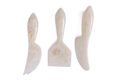 Resin Cheese Knife, Vanilla  (Set of 3)  - 6 Inches