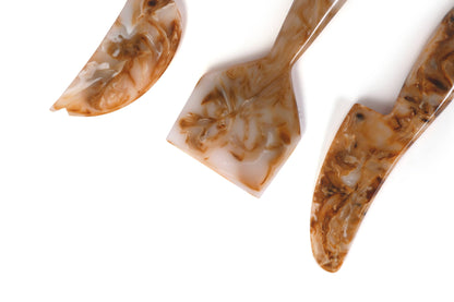 Resin Cheese Knife, Brown (Set of 3)  - 6 Inches