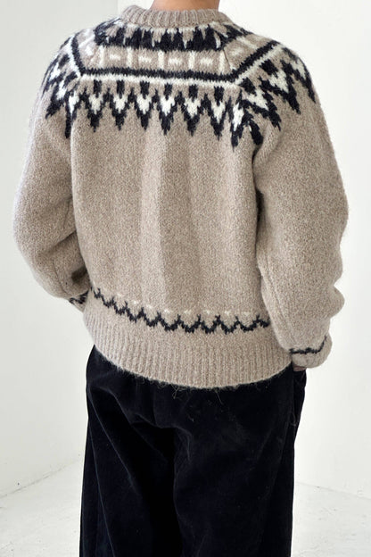 Alpaca Cabin Cardigan Beige