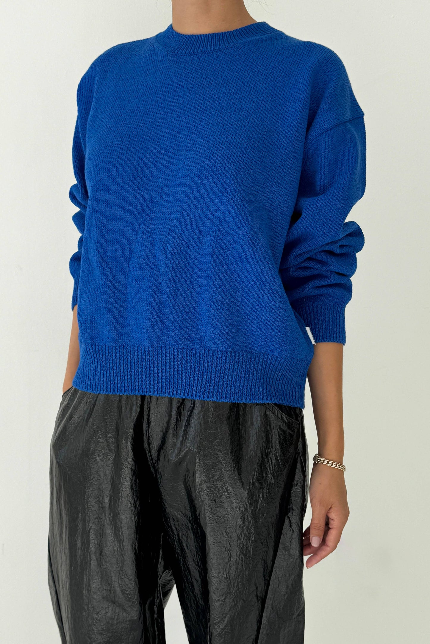 Milo Cotton Sweater in Blue