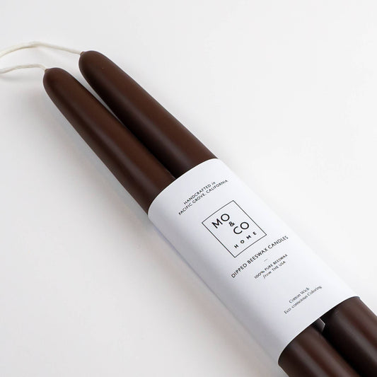 100% Beeswax Dipped Candles | Chestnut: 10 Inch