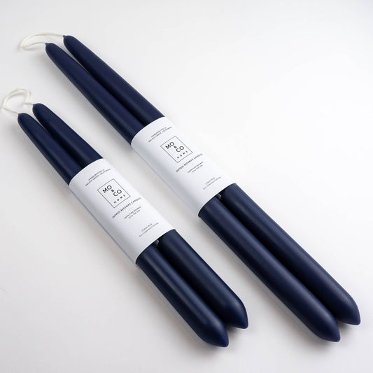 10" & 14" - 100% Beeswax Dipped Candles | Midnight Blue: 10 Inch